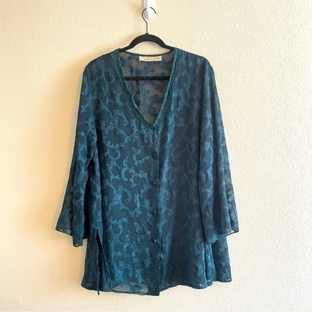 Vintage Gold Label Victoria's Secret Sheer Knee Length Sleep Shirt Dress